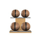 PENT. MOXA Light - Set of 4 Medicine Balls on Horizontal Wooden Stand - 4, 8, 12, 16 KG