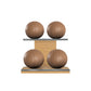 PENT. MOXA Light - Set of 4 Medicine Balls on Horizontal Wooden Stand - 4, 8, 12, 16 KG