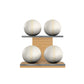 PENT. MOXA Light - Set of 4 Medicine Balls on Horizontal Wooden Stand - 4, 8, 12, 16 KG