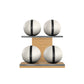 PENT. MOXA Light - Set of 4 Medicine Balls on Horizontal Wooden Stand - 4, 8, 12, 16 KG
