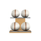 PENT. MOXA Light - Set of 4 Medicine Balls on Horizontal Wooden Stand - 4, 8, 12, 16 KG
