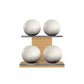 PENT. MOXA Light - Set of 4 Medicine Balls on Horizontal Wooden Stand - 4, 8, 12, 16 KG