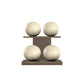 PENT. MOXA Light - in Gold - Set of 4 Medicine Balls on Horizontal Wooden Stand - 4, 8, 12, 16 KG