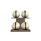 PENT. MOXA Light - in Gold - Set of 4 Medicine Balls on Horizontal Wooden Stand - 4, 8, 12, 16 KG