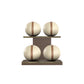 PENT. MOXA Light - in Gold - Set of 4 Medicine Balls on Horizontal Wooden Stand - 4, 8, 12, 16 KG