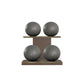 PENT. MOXA Light - in Gold - Set of 4 Medicine Balls on Horizontal Wooden Stand - 4, 8, 12, 16 KG