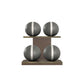 PENT. MOXA Light - in Gold - Set of 4 Medicine Balls on Horizontal Wooden Stand - 4, 8, 12, 16 KG
