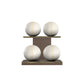 PENT. MOXA Light - in Gold - Set of 4 Medicine Balls on Horizontal Wooden Stand - 4, 8, 12, 16 KG