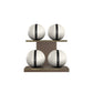 PENT. MOXA Light - in Gold - Set of 4 Medicine Balls on Horizontal Wooden Stand - 4, 8, 12, 16 KG