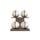 PENT. MOXA Light - in Gold - Set of 4 Medicine Balls on Horizontal Wooden Stand - 4, 8, 12, 16 KG