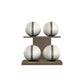 PENT. MOXA Light - in Gold - Set of 4 Medicine Balls on Horizontal Wooden Stand - 4, 8, 12, 16 KG