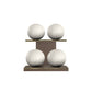 PENT. MOXA Light - in Gold - Set of 4 Medicine Balls on Horizontal Wooden Stand - 4, 8, 12, 16 KG