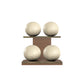 PENT. MOXA Light - in Gold - Set of 4 Medicine Balls on Horizontal Wooden Stand - 4, 8, 12, 16 KG