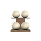 PENT. MOXA Light - in Gold - Set of 4 Medicine Balls on Horizontal Wooden Stand - 4, 8, 12, 16 KG