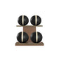 PENT. MOXA Light - in Gold - Set of 4 Medicine Balls on Horizontal Wooden Stand - 4, 8, 12, 16 KG