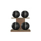 PENT. MOXA Light - in Gold - Set of 4 Medicine Balls on Horizontal Wooden Stand - 4, 8, 12, 16 KG