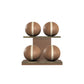 PENT. MOXA Light - in Gold - Set of 4 Medicine Balls on Horizontal Wooden Stand - 4, 8, 12, 16 KG