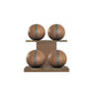 PENT. MOXA Light - in Gold - Set of 4 Medicine Balls on Horizontal Wooden Stand - 4, 8, 12, 16 KG