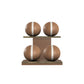 PENT. MOXA Light - in Gold - Set of 4 Medicine Balls on Horizontal Wooden Stand - 4, 8, 12, 16 KG