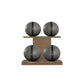 PENT. MOXA Light - in Gold - Set of 4 Medicine Balls on Horizontal Wooden Stand - 4, 8, 12, 16 KG