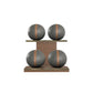 PENT. MOXA Light - in Gold - Set of 4 Medicine Balls on Horizontal Wooden Stand - 4, 8, 12, 16 KG