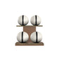 PENT. MOXA Light - in Gold - Set of 4 Medicine Balls on Horizontal Wooden Stand - 4, 8, 12, 16 KG