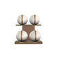 PENT. MOXA Light - in Gold - Set of 4 Medicine Balls on Horizontal Wooden Stand - 4, 8, 12, 16 KG