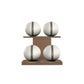 PENT. MOXA Light - in Gold - Set of 4 Medicine Balls on Horizontal Wooden Stand - 4, 8, 12, 16 KG