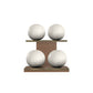 PENT. MOXA Light - in Gold - Set of 4 Medicine Balls on Horizontal Wooden Stand - 4, 8, 12, 16 KG