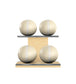 MOXA Power - Set of Handcrafted Weighted Balls on Horizontal Wooden Stand