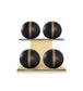 MOXA Power - Set of Handcrafted Weighted Balls on Horizontal Wooden Stand