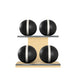 MOXA Power - Set of Handcrafted Weighted Balls on Horizontal Wooden Stand