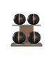 MOXA Power - Set of Handcrafted Weighted Balls on Horizontal Wooden Stand