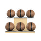 MOXA Set - Ultimate Set of Handcrafted Weighted Balls on Horizontal Wooden Stand