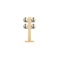 Luxury fitness equipment,  4 leather medicine ball on vertical wooden stand, handcrafted with premium Italian beige leather and natural ash wood. PENT. MOXA Set