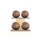 MOXA Light - Set of Handcrafted Weighted Balls on Horizontal Wooden Stand