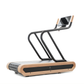 Compact treadmill with premium wooden finish