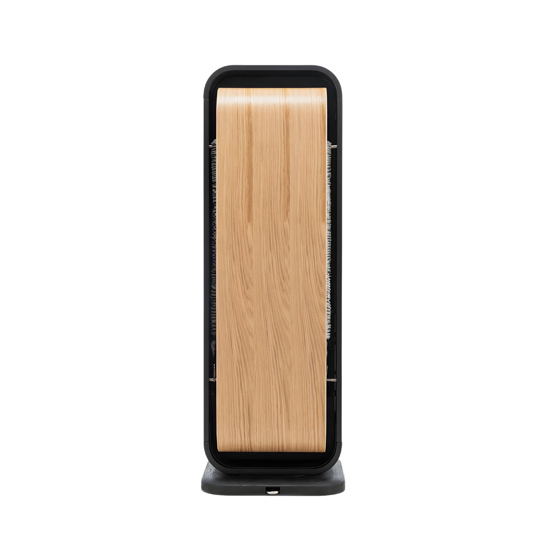 NOHRD StepTower in oak wood finish showcasing its compact vertical design.
