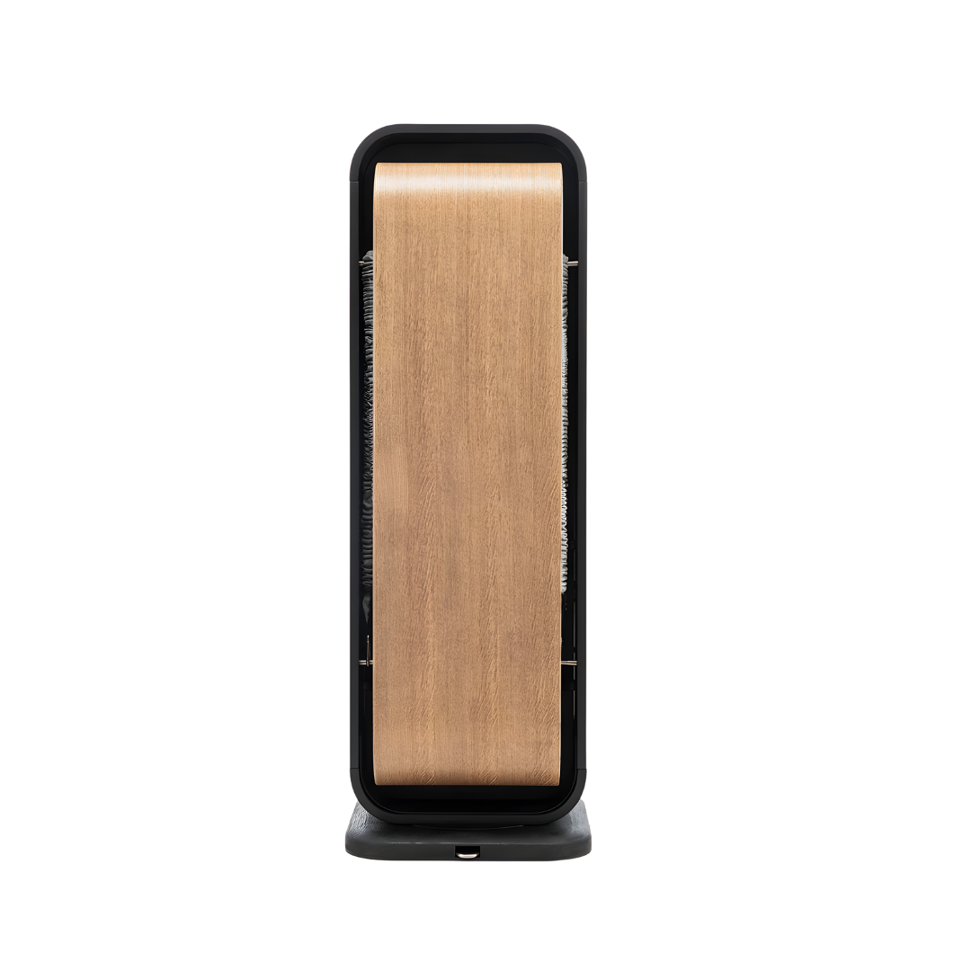 NOHRD StepTower in Vinatge wood finish showcasing its compact vertical design.