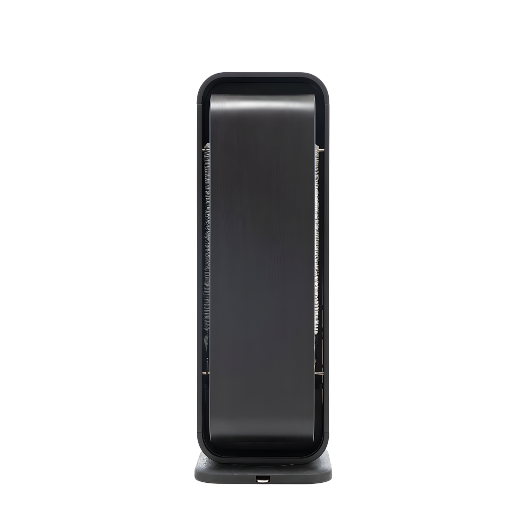 NOHRD StepTower in shadow wood finish showcasing its compact vertical design.