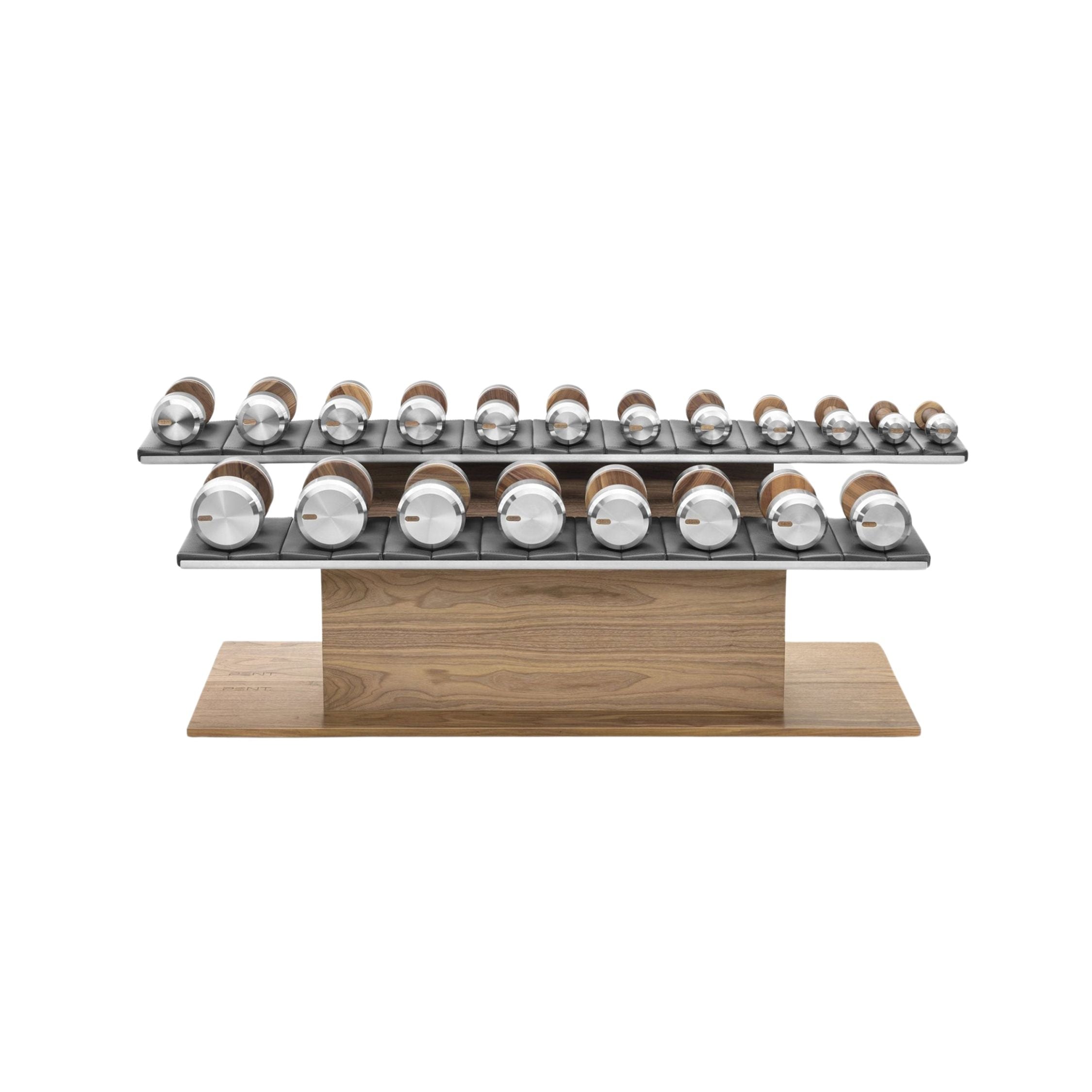 PENT. COLMIA – Luxury Wooden Dumbbell Set with Stand – Cycling Bears