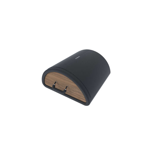 A luxury spice corrector, equipment for Pilates exercises, made with natural wood and black premium Italian leather. PENT. PILATES - SPINE CORRECTOR
