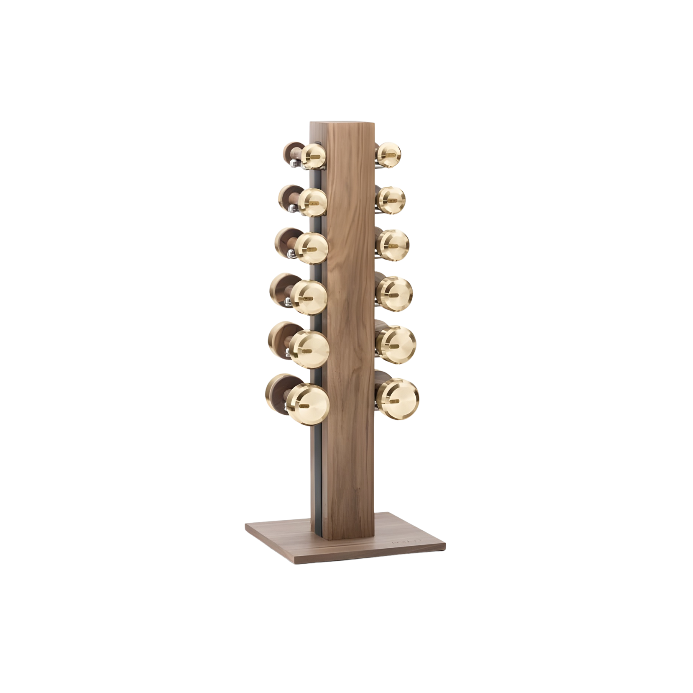 PENT. COLMIA Set - In Gold - Dumbbells on a Vertical Wooden Stand