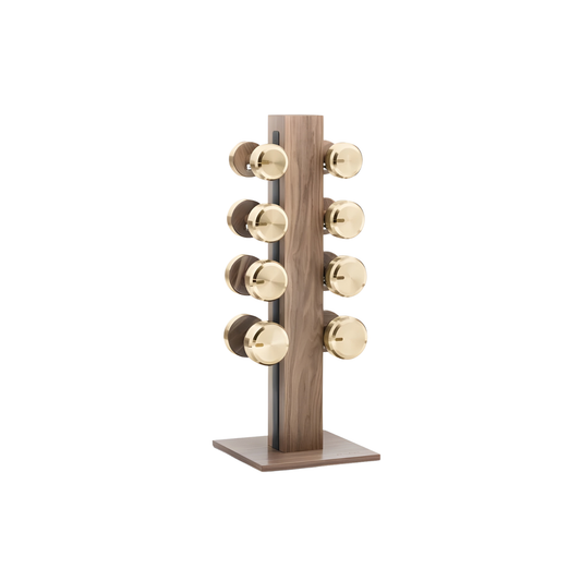 PENT. COLMIA Set - In Gold - Dumbbells on a Vertical Wooden Stand
