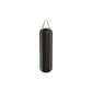 Luxury boxing equipment, handcrafted genuine Italian leather punching bag, filled with genuine leather scraps. With black base & brown accent Italian leather. PENT. RAXA