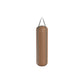 Luxury boxing equipment, handcrafted genuine Italian leather punching bag, filled with genuine leather scraps. With brown base & grey accent Italian leather. PENT. RAXA