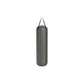 Luxury boxing equipment, handcrafted genuine Italian leather punching bag, filled with genuine leather scraps. With grey base & black accent Italian leather. PENT. RAXA
