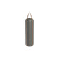 Luxury boxing equipment, handcrafted genuine Italian leather punching bag, filled with genuine leather scraps. With grey base & brown accent Italian leather. PENT. RAXA