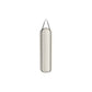 Luxury boxing equipment, handcrafted genuine Italian leather punching bag, filled with genuine leather scraps. Base leather in white and accent leather in grey color. PENT. RAXA