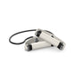 Luxury gym equipment, handcrafted resistance band with black ash wood and premium white leather. PENT. RESA - Luxury Fitness Resistance Band